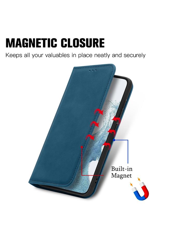 S-TOP Case For Samsung Galaxy S23 Ultra 5G Retro Skin Feel Magnetic Leather Phone Case - Image 4