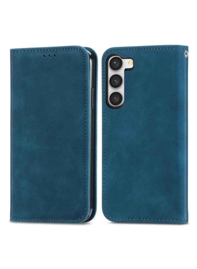 S-TOP Case For Samsung Galaxy S23 Ultra 5G Retro Skin Feel Magnetic Leather Phone Case - Image 2