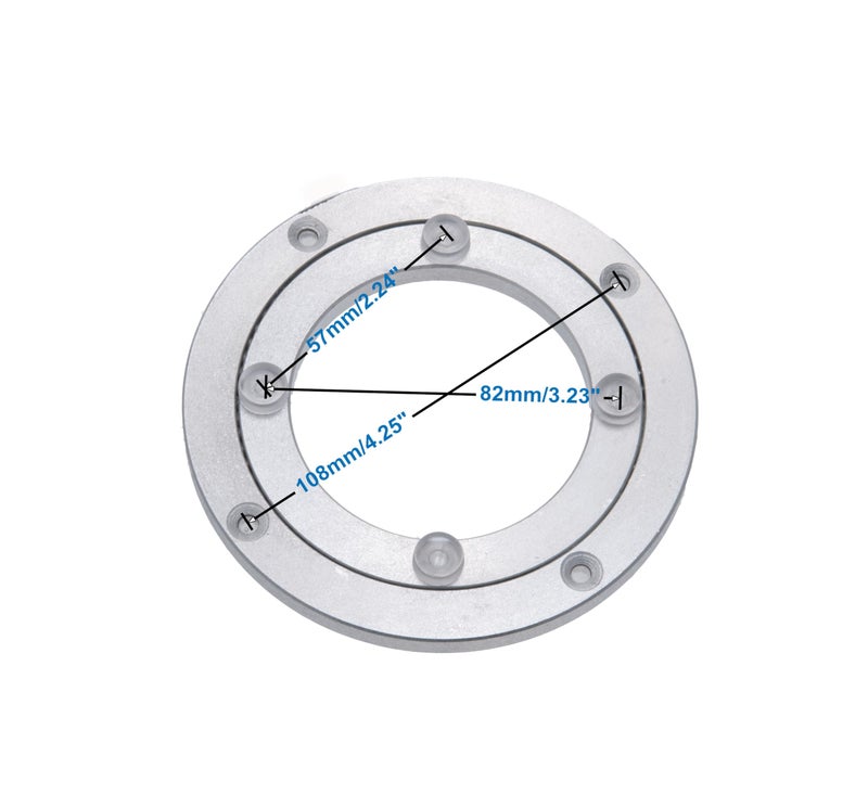 Dailydanny Aluminum Heavy Duty Lazy Susan Rotating Turntable Bearing Swivel Plate Hardware for Dining-Table (4 inch) - Image 4