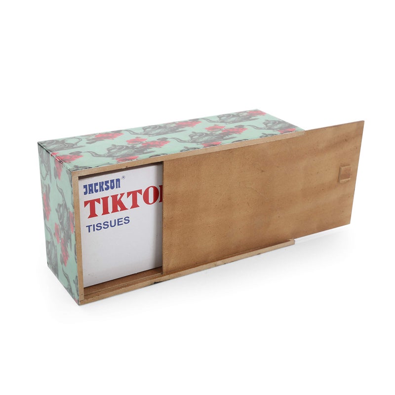 RICHTER Green Printed Tissue Box Holder/Cover - Image 4