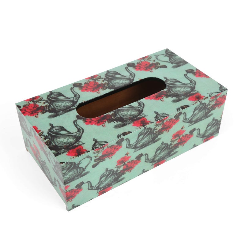 RICHTER Green Printed Tissue Box Holder/Cover - Image 2