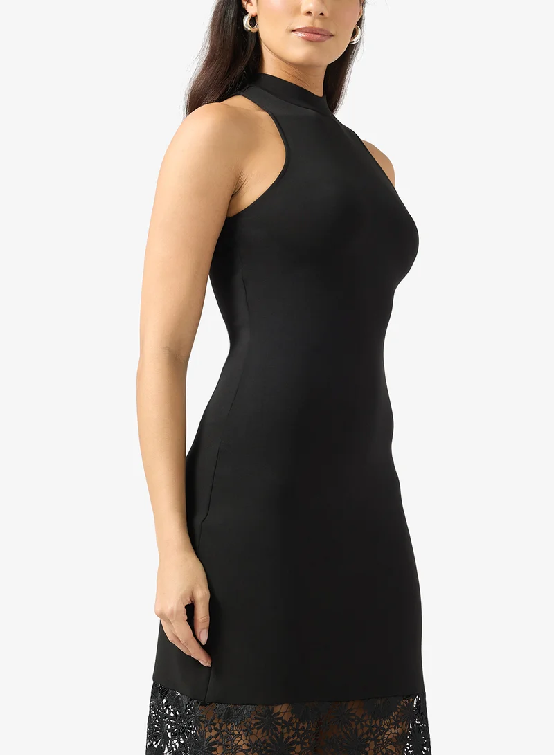 Adrianna Papell  Openwork Detailed Midi Dress for Women | Best Price UAE