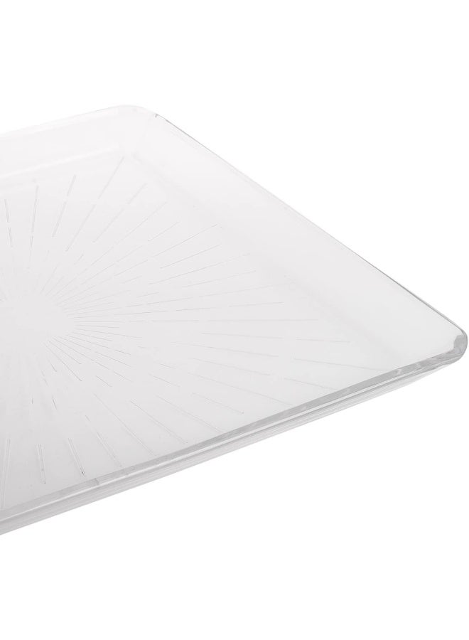 AKDC Glass Serving Dish Sqr L(24CM) XW(24CM) XH(2CM) Transparent - Image 3