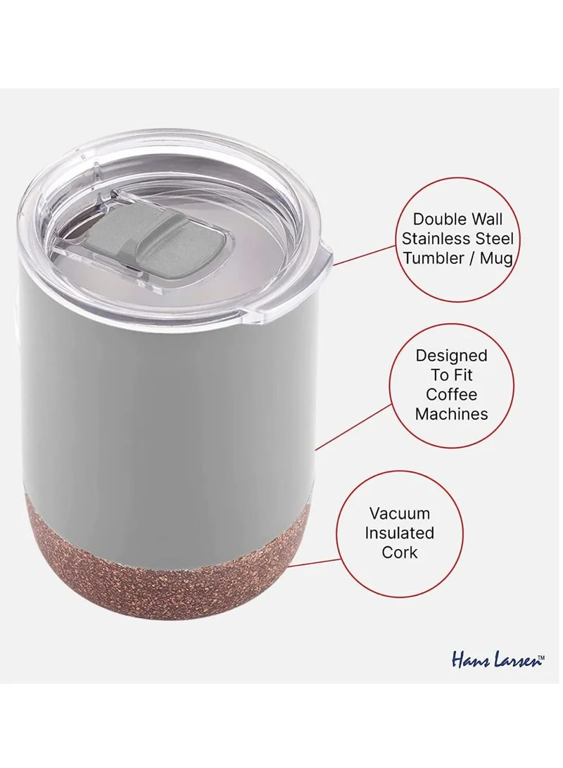 Hans Larsen GOUDA - Hans Larsen Vacuum Mug With Cork Base - Grey
