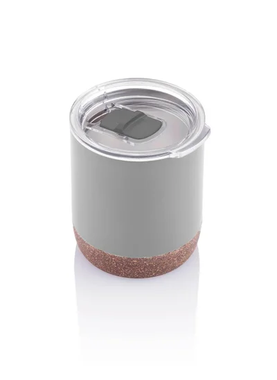 Hans Larsen GOUDA - Hans Larsen Vacuum Mug With Cork Base - Grey