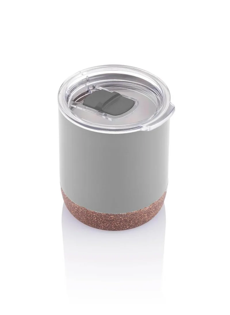 Hans Larsen GOUDA - Hans Larsen Vacuum Mug With Cork Base - Grey