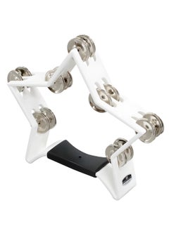 Generic Pentagram Star Tambourine Handbell Rhythm Shaker Bell Percussion 10” With Double Row 14x Jingle Pairs  - Image 1