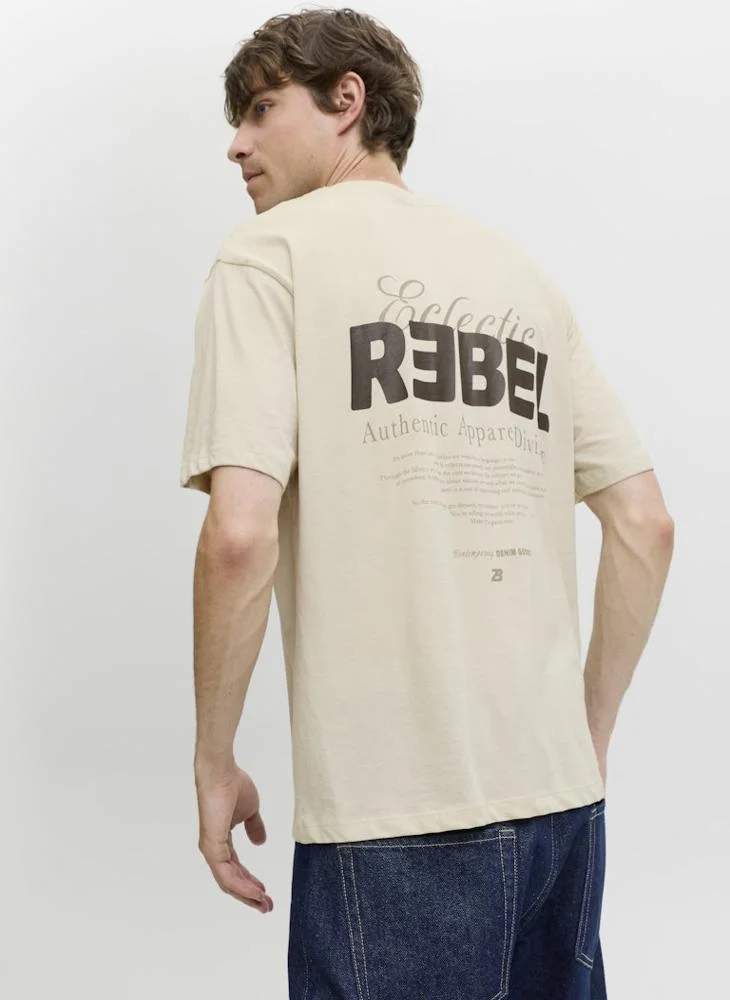 JJ Rebel Rebel Regular Fit Crew Neck T-Shirt