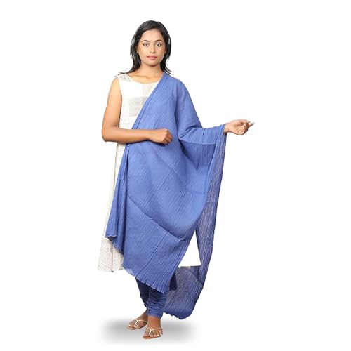 Happy Bunny Pure Cotton Dupatta for Women (2.5m) Soft, Lightweight, and Breathable Skin Chunni, Versatile Solid Color Stole for Everyday Styling and Festive Outfits - Image 1