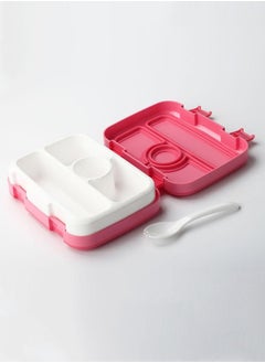 XiuWoo 5-Compartment Lunch Box Water Cup Set Plastic Bento Box Sealed Lunch box With Insulated Bag-Red  - Image 4