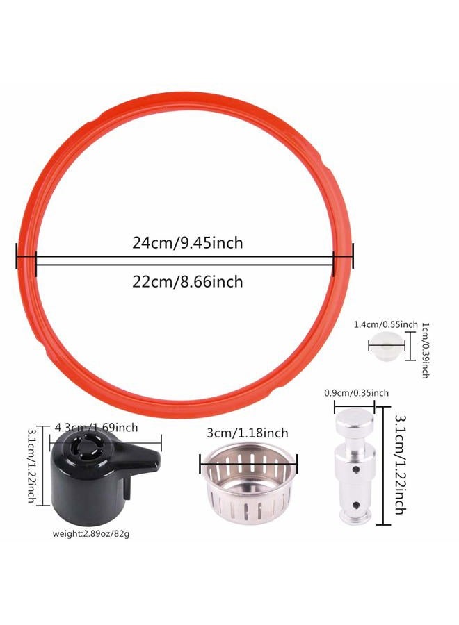 WXJ13 Replacement Float Valve Set for Instant Pot Duo 5, 6 Quart Qt, Steam Release Handle Sealing Ring Steam Release Valve and Float Valve Seal Anti-Block Shield - Image 2