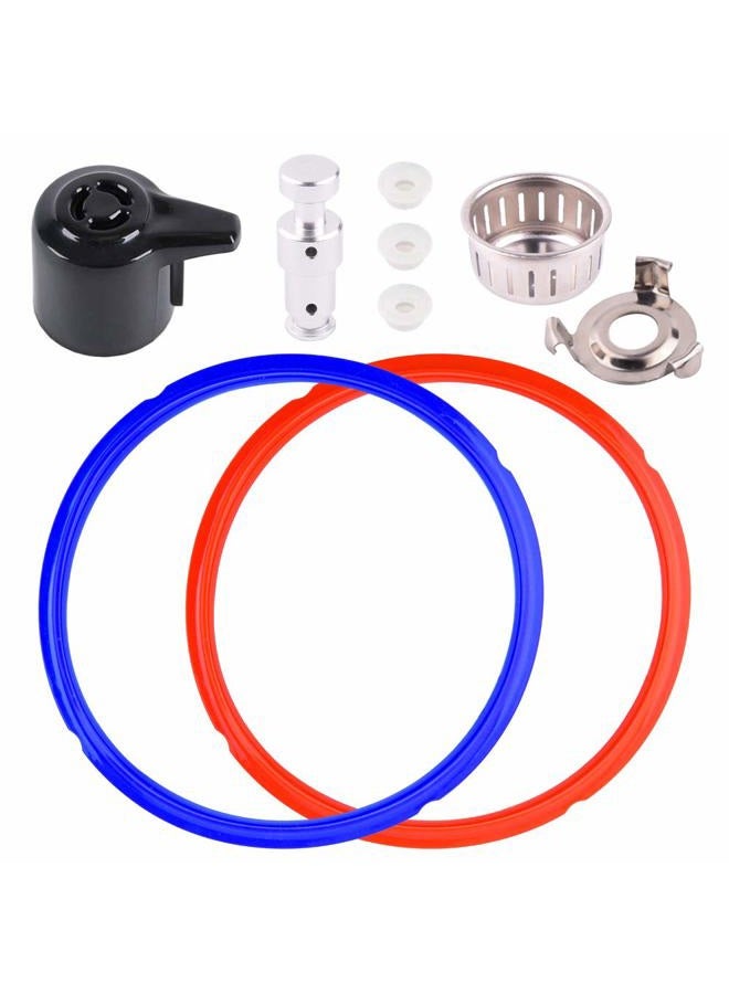 WXJ13 Replacement Float Valve Set for Instant Pot Duo 5, 6 Quart Qt, Steam Release Handle Sealing Ring Steam Release Valve and Float Valve Seal Anti-Block Shield - Image 1