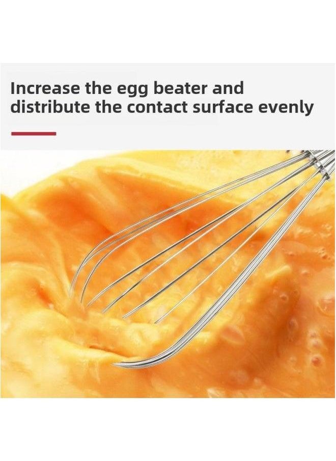 Generic - Stainless Steel Egg Beater Spring Handle Blender Cream Stir Foaming Blazer Baking Tool-Color:12 Inch - Image 1