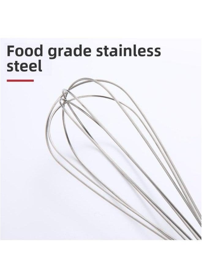 Generic - Stainless Steel Egg Beater Spring Handle Blender Cream Stir Foaming Blazer Baking Tool-Color:12 Inch - Image 1