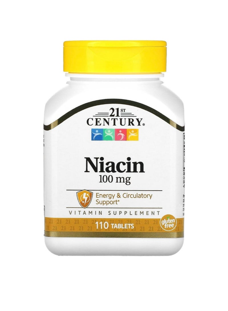 Niacin, 100 mg, 110 Tablets