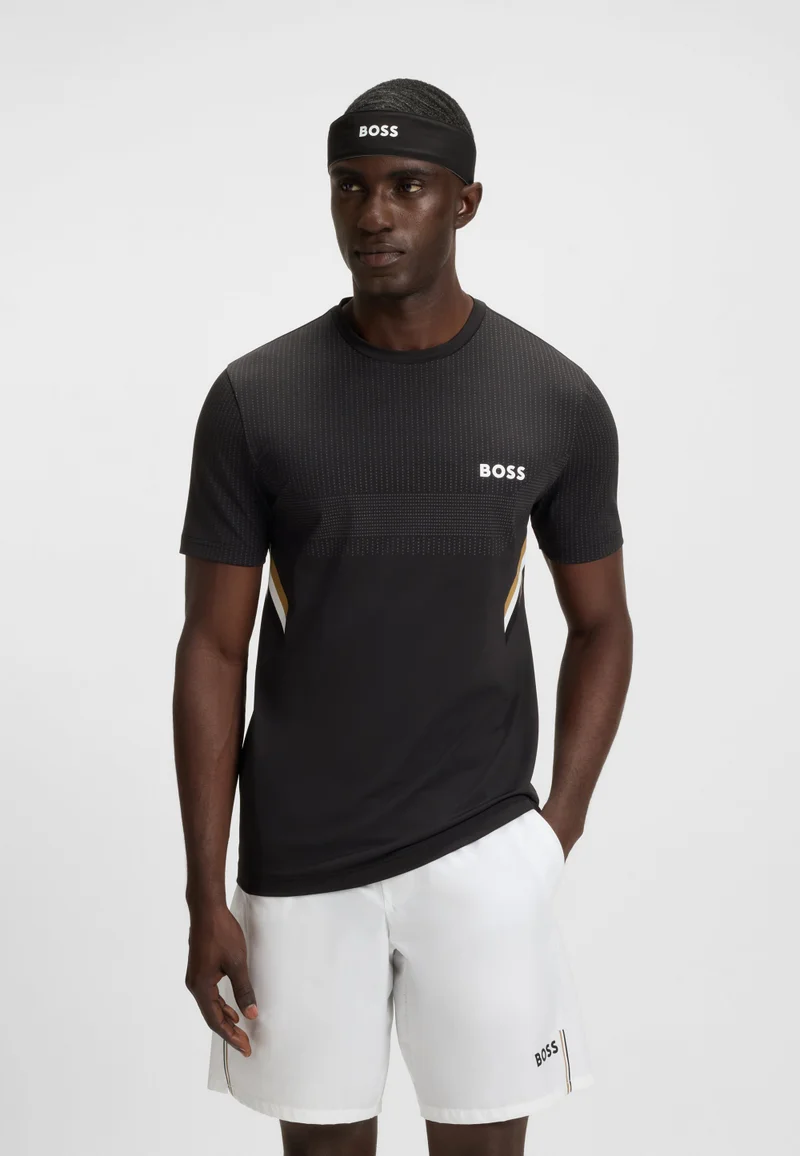 بوس طوق رياضي بتصميم مطبوع وشعار من نسيج مطاطي