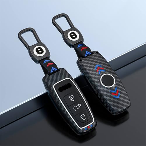 Keyzone ABS Key Cover for Audi A6, A7, A8, E-Tron Q8, SQ8, A3, Q7, S3, S6, SQ7, RS6, S7, RS7 Smart Key (Black) - Image 2