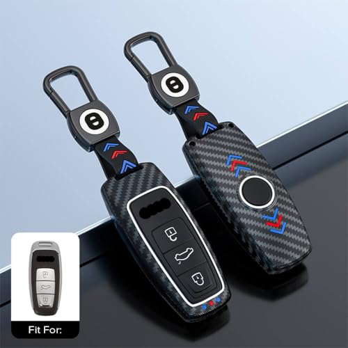 Keyzone ABS Key Cover for Audi A6, A7, A8, E-Tron Q8, SQ8, A3, Q7, S3, S6, SQ7, RS6, S7, RS7 Smart Key (Black) - Image 3