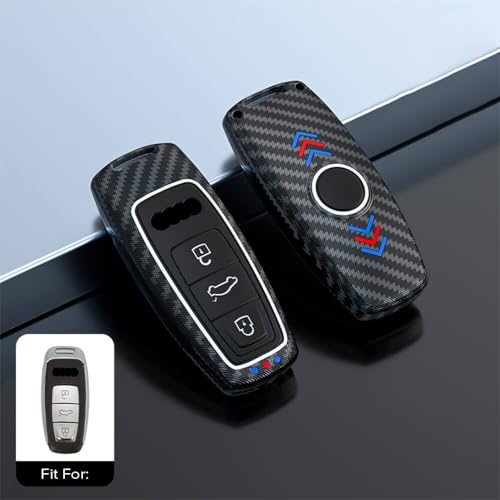 Keyzone ABS Key Cover for Audi A6, A7, A8, E-Tron Q8, SQ8, A3, Q7, S3, S6, SQ7, RS6, S7, RS7 Smart Key (Black) - Image 4