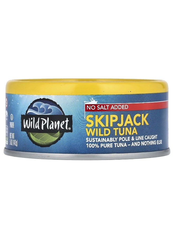 Wild Planet Wild Planet, Skipjack Wild Tuna, No Salt Added, 5 oz (142 g)  - Image 1