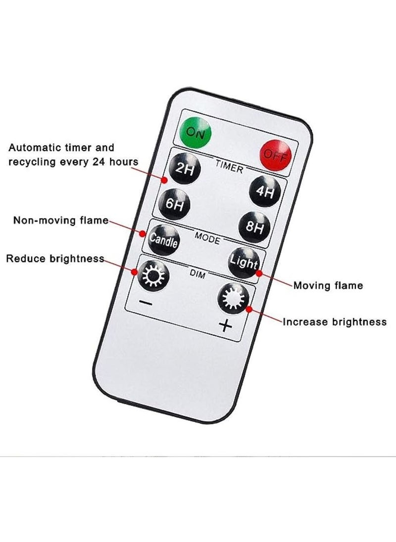 Rechargeable Electric LED Real Wax Candle Lights, Flameless and Warm White Plus LED Moving Wick Flickering Candle Lights with Remote Control