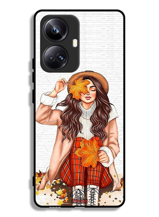 Tolwak Realme 10 Pro Plus Protective Case Cover Holding Autumn Leaves Art - Image 1