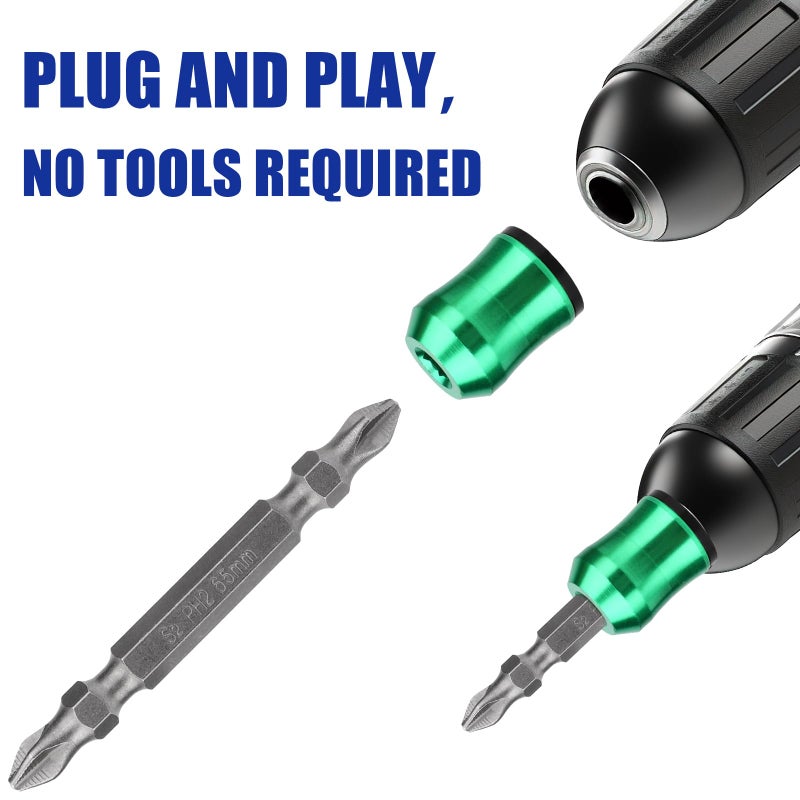 Sinbana 5pcs Strong Magnetic Screw Rings, Screwdriver Head Magnetic Ring with Non-Slip Design Include Double-Ended Screwdriver Bit Holder for Drill Tool Woodworking Maintenance Household Repairs - Image 5