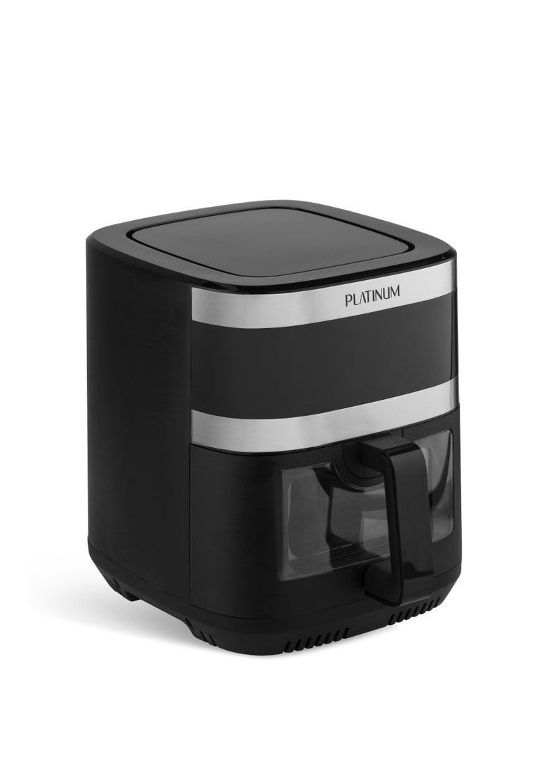 بلاتينيوم HF-905 قلاية هوائية تسخين مزدوج مع إضاءة LED و 7 برامج تشغيلية ، نافذة زجاجية، 2000 واط، 9 لتر - اسود - Image 3