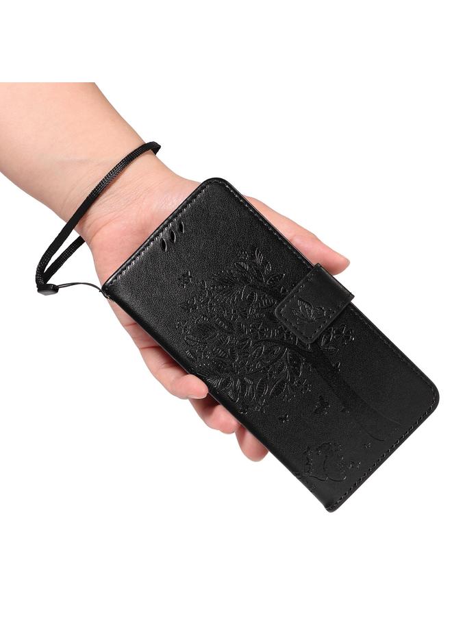 اس-توب جراب لهاتف OnePlus 13R Global من الجلد القابل للطي بنقشة شجرة وقطط - Image 5