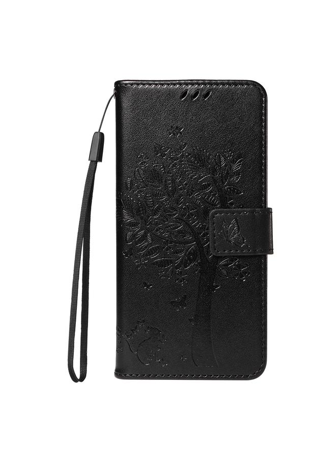 اس-توب جراب لهاتف OnePlus 13R Global من الجلد القابل للطي بنقشة شجرة وقطط - Image 2