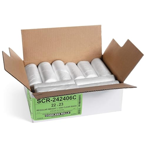 Aluf Plastics 10 Gallon Trash Bags - (COMMERCIAL 1000 PACK) - Source Reduction Series Value High Density 6 MICRON gauge - Intended for Home, Office, Bathroom, Paper, Styrofoam - Image 2