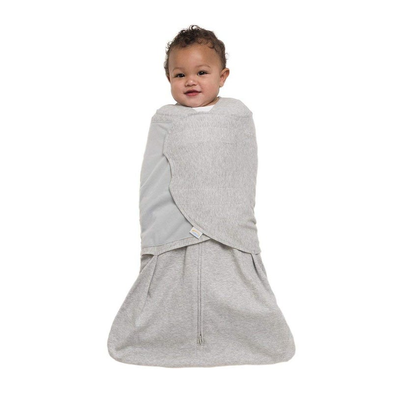 HALO 100% Cotton Sleepsack Swaddle, 3-Way Adjustable Wearable Blanket, TOG 1.5, Heather Gray, Newborn, 0-3 Months - Image 2