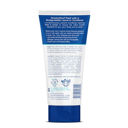 STREAM 2 SEA Stream2Sea Travel Size Sulfate Free Leave-In Hair Conditioner with Sun Protection, 1oz Each, Pack of 3 - Image 2