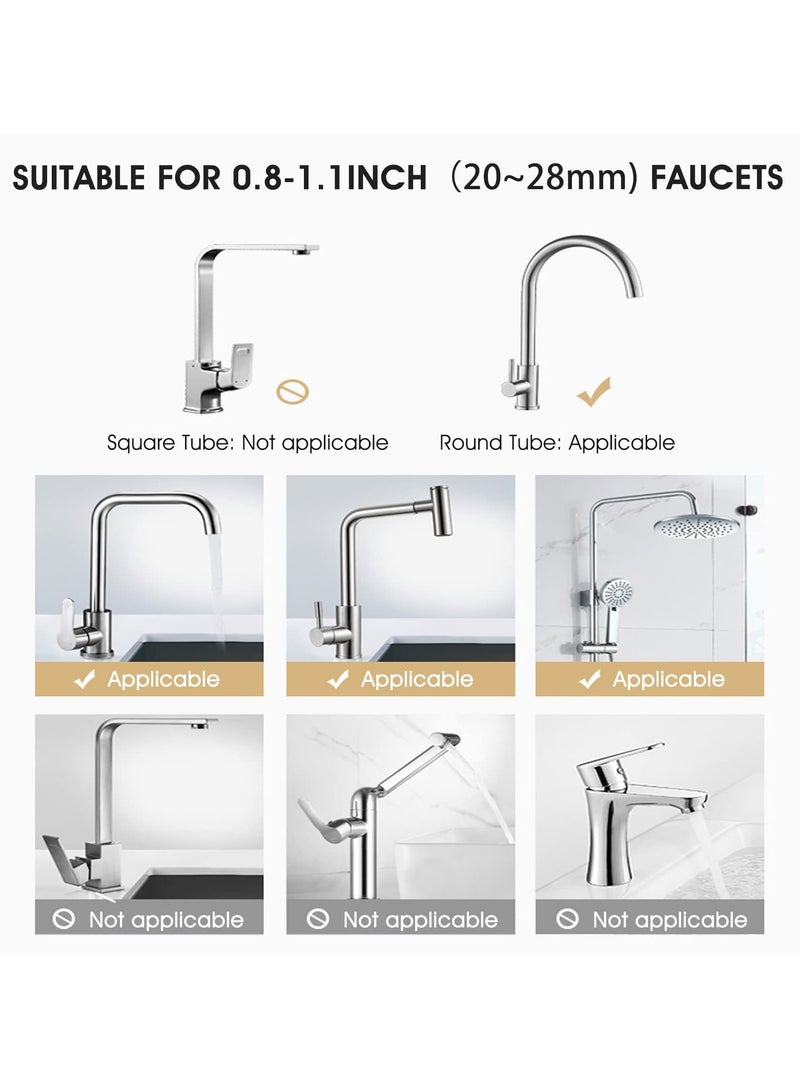SYOSI Faucet Rack, Sponge Holder for Kitchen & Bathroom Stainless Steel Adjustable Faucet Rack for Holding Sponge/Soap/Shampoo/Shower Caddy Shelf Detachable Faucet Rack (Black) - Image 2