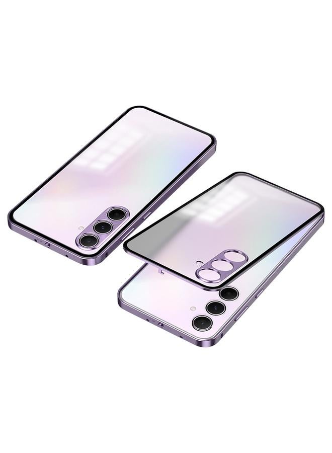 S-TOP Case For Samsung Galaxy A55 5G Snap Buckle Metal Frame Frosted Phone Case - Image 1