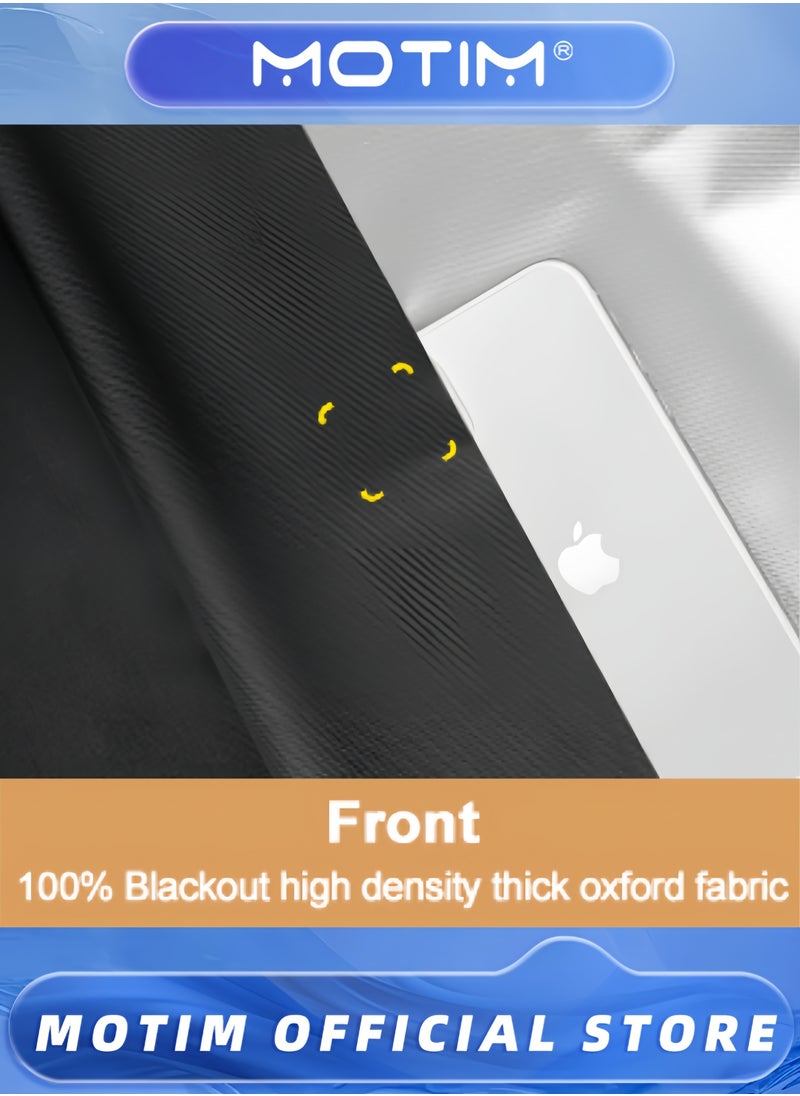 Motim Blackout Fabric Full Blackout Curtains Portable Travel Curtains Cuttable Sunscreen Blackout Curtains (145 x 300)  - Image 2