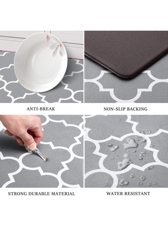 WISELIFE Kitchen Mat, Cushioned Anti-Fatigue 17.3"x 59" Waterproof Non-Slip Heavy Duty Ergonomic Comfort Rugs for Floor Home, Office, Sink, Laundry, Grey - Image 3
