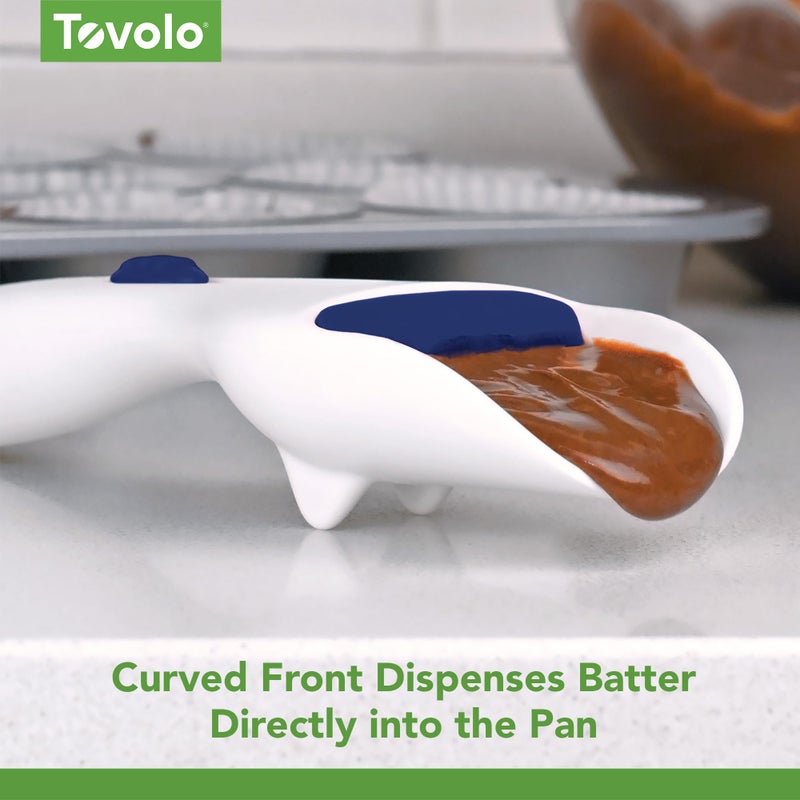 Tovolo Cupcake Scoop Batter Dispenser for Cupcakes Muffins Pancakes and Cookie Dough, Easy to Clean Batter Scoop Slide Dispenses Quicker for Even Size Baked Goods Kitchen Gadget, Fuchsia - Image 4