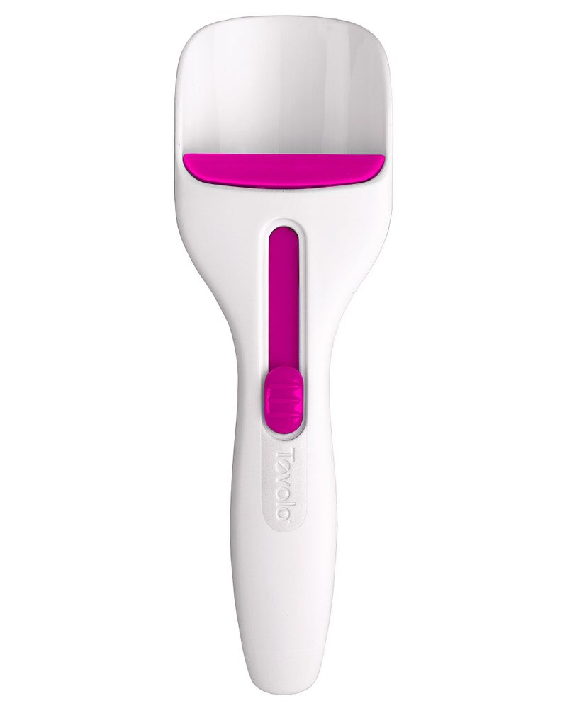 Tovolo Cupcake Scoop Batter Dispenser for Cupcakes Muffins Pancakes and Cookie Dough, Easy to Clean Batter Scoop Slide Dispenses Quicker for Even Size Baked Goods Kitchen Gadget, Fuchsia - Image 1