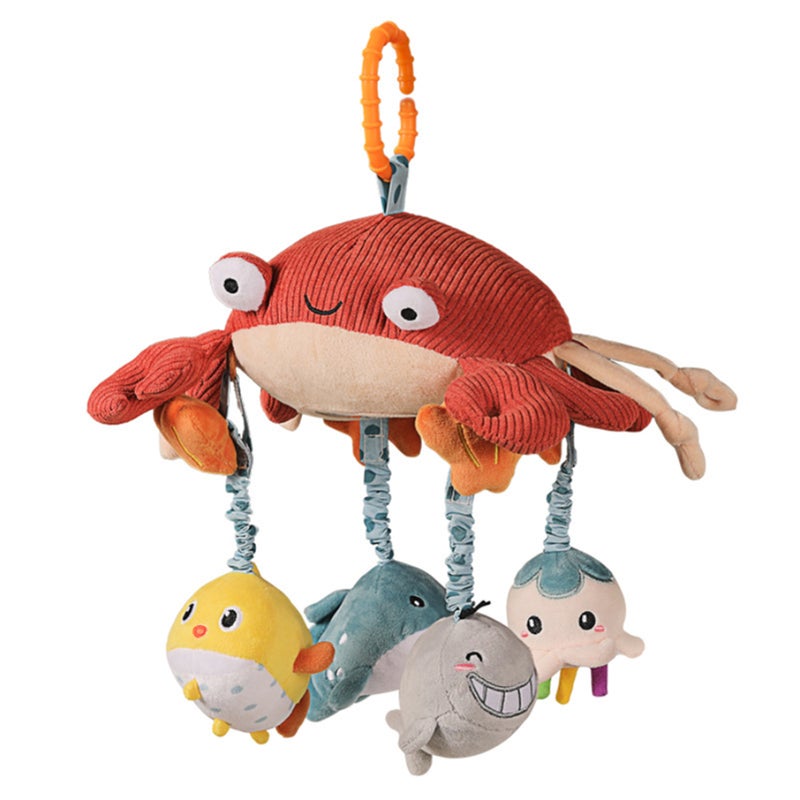 Baby Hanging Toys Crib Mobile Hanging Toy with Tummy Time Mirror Activity Plush Animal Stroller Baby Toy for Newborn Infant Toddlers - Image 2
