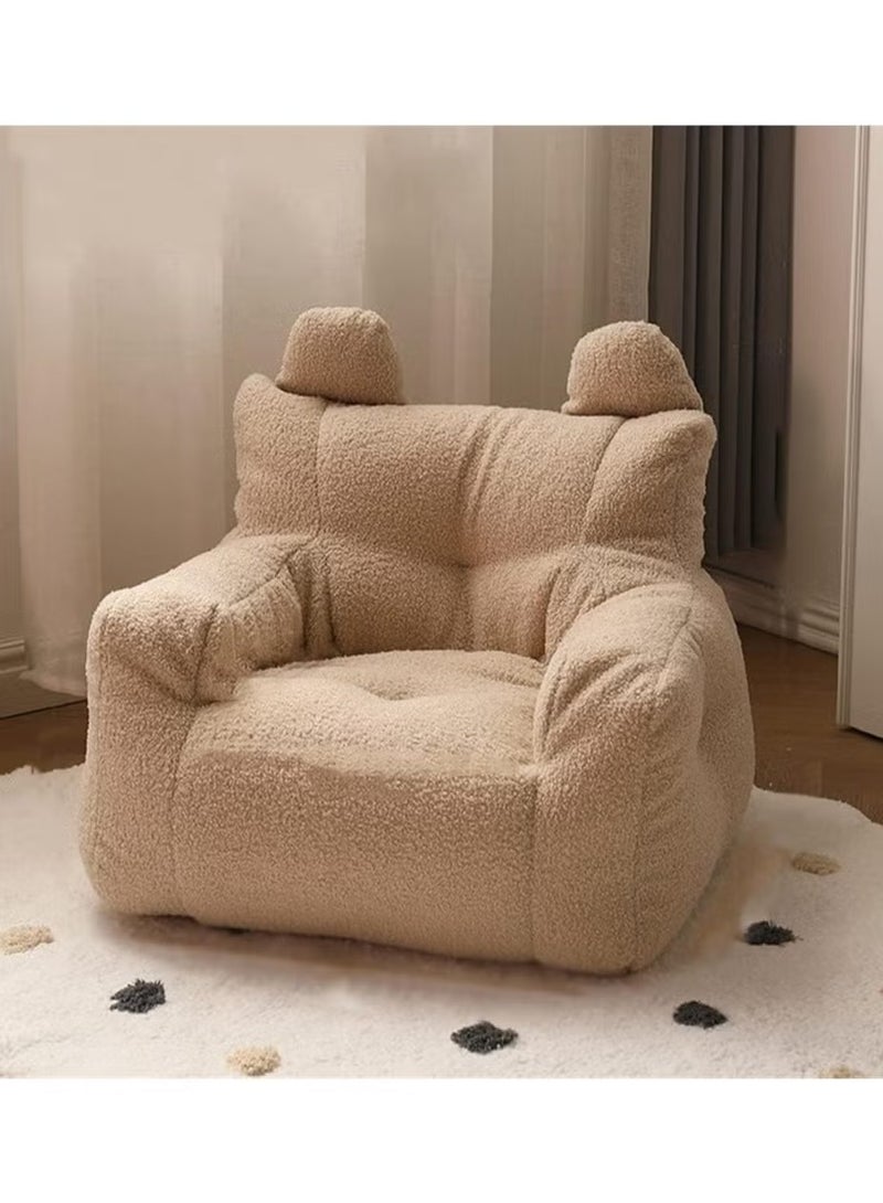 Generic Bean Bag Chair for Kids - Stuffed Animal Storage Bean Bag - Children Sofa Cute Small Bean Bag Chair with Filling Fleece Floor Seat Armchair Boy Girl Bedroom Couch Kids Furniture  - Image 2