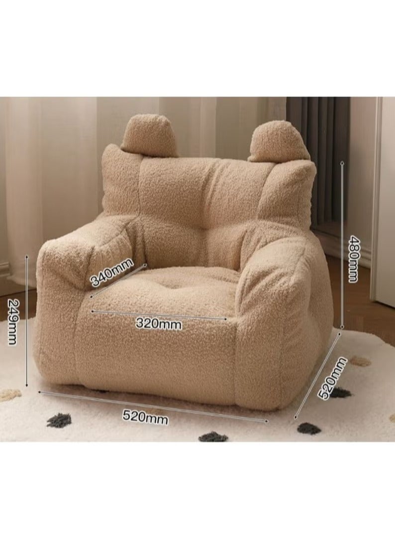 Generic Bean Bag Chair for Kids - Stuffed Animal Storage Bean Bag - Children Sofa Cute Small Bean Bag Chair with Filling Fleece Floor Seat Armchair Boy Girl Bedroom Couch Kids Furniture  - Image 4