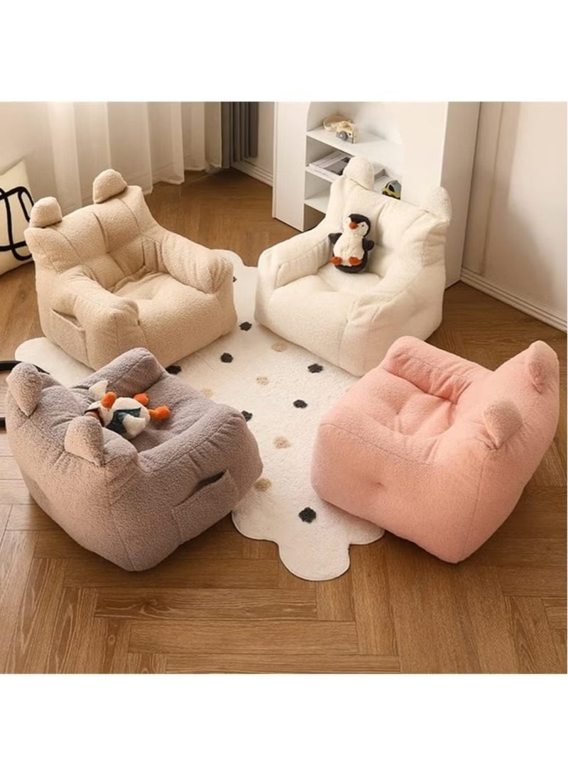 Generic Bean Bag Chair for Kids - Stuffed Animal Storage Bean Bag - Children Sofa Cute Small Bean Bag Chair with Filling Fleece Floor Seat Armchair Boy Girl Bedroom Couch Kids Furniture  - Image 5