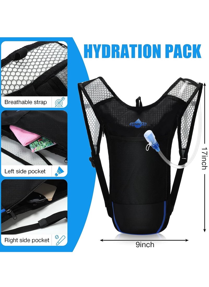 SYOSI 2 Pack Hydration Backpack Pack, Lightweight Water Backpack with 2l Water Bladder, Hydration Water Backpack with Hydration Bladder Hiking Running Cycling Biking Water Backpack for Men Women  - Image 3