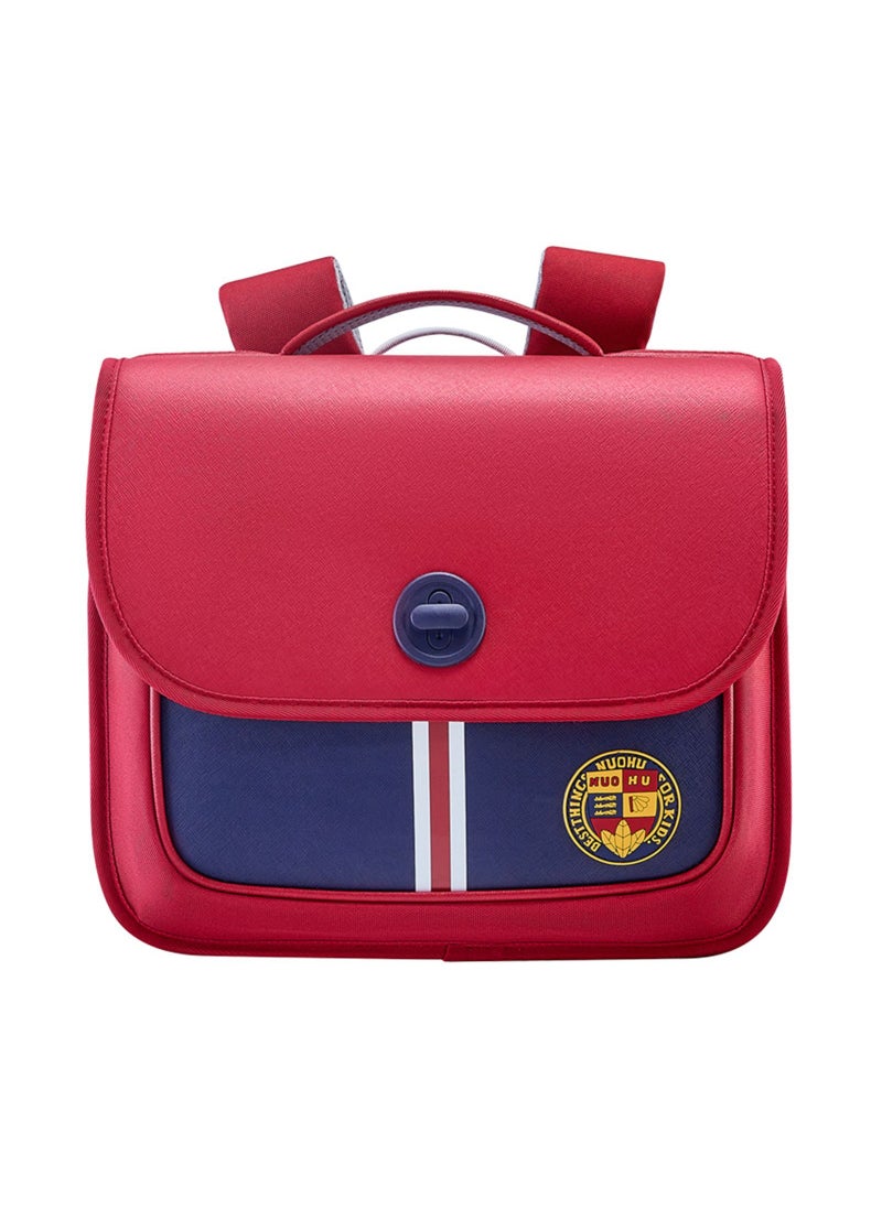Nohoo Nohoo Preppy Spine Protection Horizontal School Backpack for 0-5 Grade Primary Students - Red  - Image 1