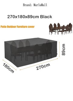 MarlaMall Waterproof Furniture Cover 270x180x89cm Black 210D  - Image 2