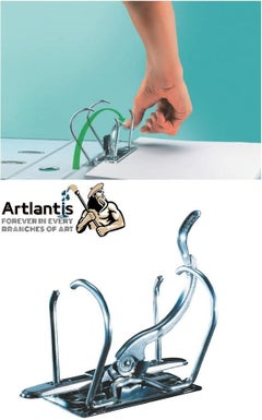 Artlantis Office Folder Yellow Wide 5 Pieces Plastic Wide Yellow Folder Ring Stainless Steel Clip 5 Pieces  - Image 3