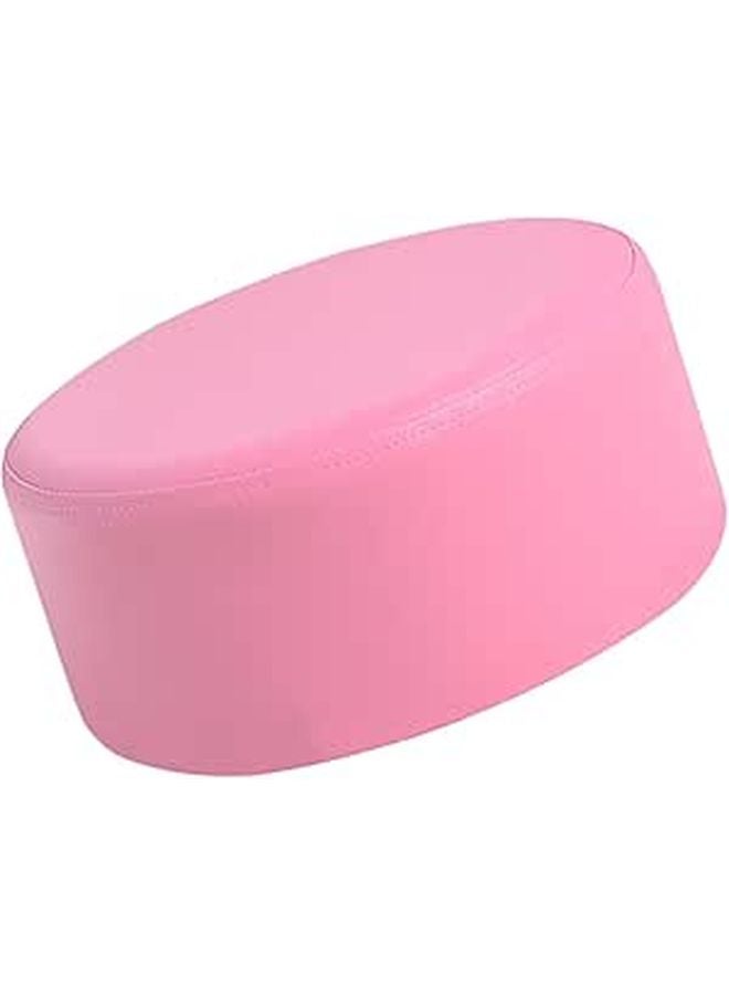 Pink Leather Non Slip Step Stool Lightweight Bathroom Bedroom Seat 28x28x13cm - Image 1