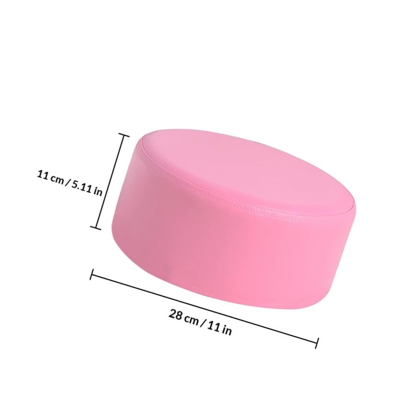 Pink Leather Non Slip Step Stool Lightweight Bathroom Bedroom Seat 28x28x13cm - Image 4