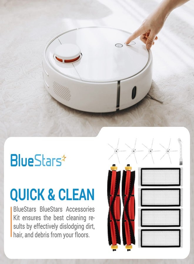 BlueStars Ultra Durable Replacement Accessories Parts Kit for Xiaomi Roborock E4, S4, S4 Max, S45 Max, S5, S5 Max, S6, S65, S6 MaxV, S6 Pure Robot Vacuum Cleaner - Extra Sweeping Brush - Image 2